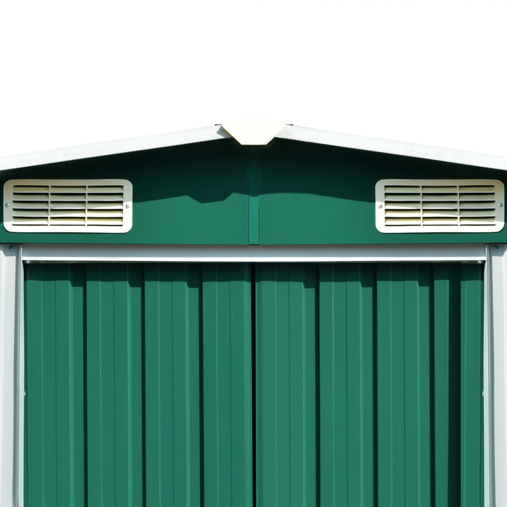 Outdoor Storage,Small Metal Shed,Tool Storage,for Garden,Backyard,Patio,Deck,Garden Shed 101.2" x 192.5" x 71.3" Metal Green