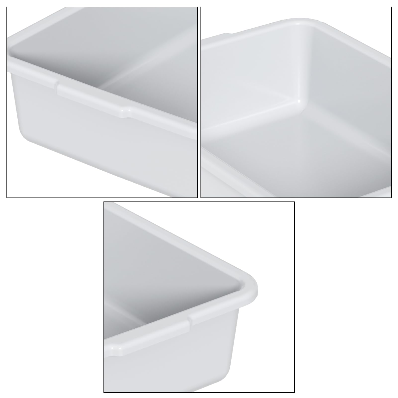 Lasbily 13 L Commercial Bus Box/Utility Box, Dish Wash Basin Tub, 4 Packs