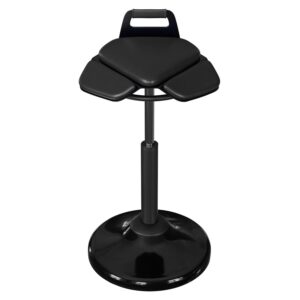 g-pack pro standing desk chair – ergonomic comfortable height adjustable active stool - swivel sitting balance portable chair - encourage good posture (black)