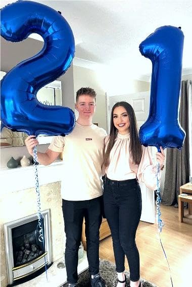 Jumbo Navy Blue Number 1 Balloon 40 Inch, Mylar Foil Number One Balloons for Boy Girl 1st 1 11 21 31 41 51 81 Birthday Party, Giant Balloons Anniversary Graduations Photo Shoot Decorations