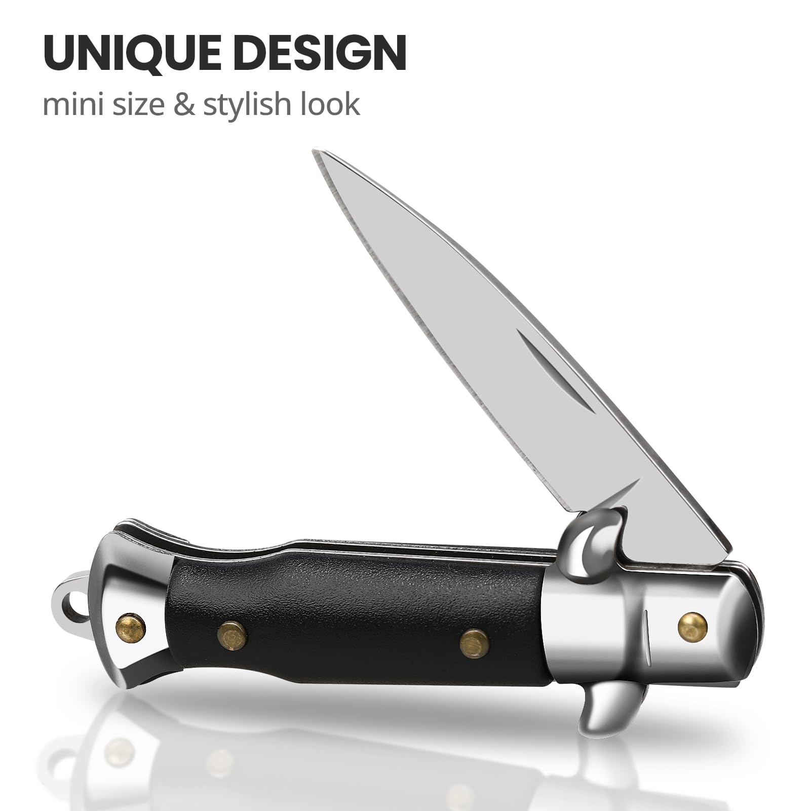 FUNBRO Small Pocket Knife, Cool Folding Knives Box Cutter, Mini EDC Knife with Unique Design, Little Tiny Knives for Every Day Carry, Small Gift for Women Men