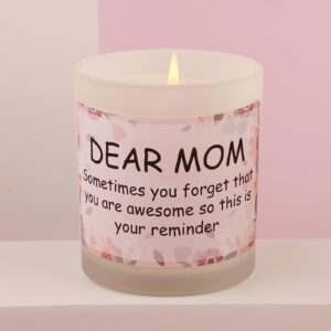 HUAN XI Gifts for Mom - Funny Birthday Gifts for Mom, Handmade Lavender Vanilla Soy Candle for Mom, Christmas Gift for Mom, Funny Cute Mom Birthday Gift Idea from Daughter Son (10oz) StyleC