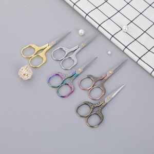 Mini Scissors Stainless Blade Metal Handle 2 Pack Office School Classroom Student Teacher Crafting Fabric Sewing Gift Wrapping All Purpose