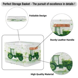 Tractor Foldable Storage Basket Cube with Handles For Child Pet Toy , Home Closets Bedrooms Fabric Collapsible Bin Organizer Box Offices Book shelf canasta para juguetes de niño