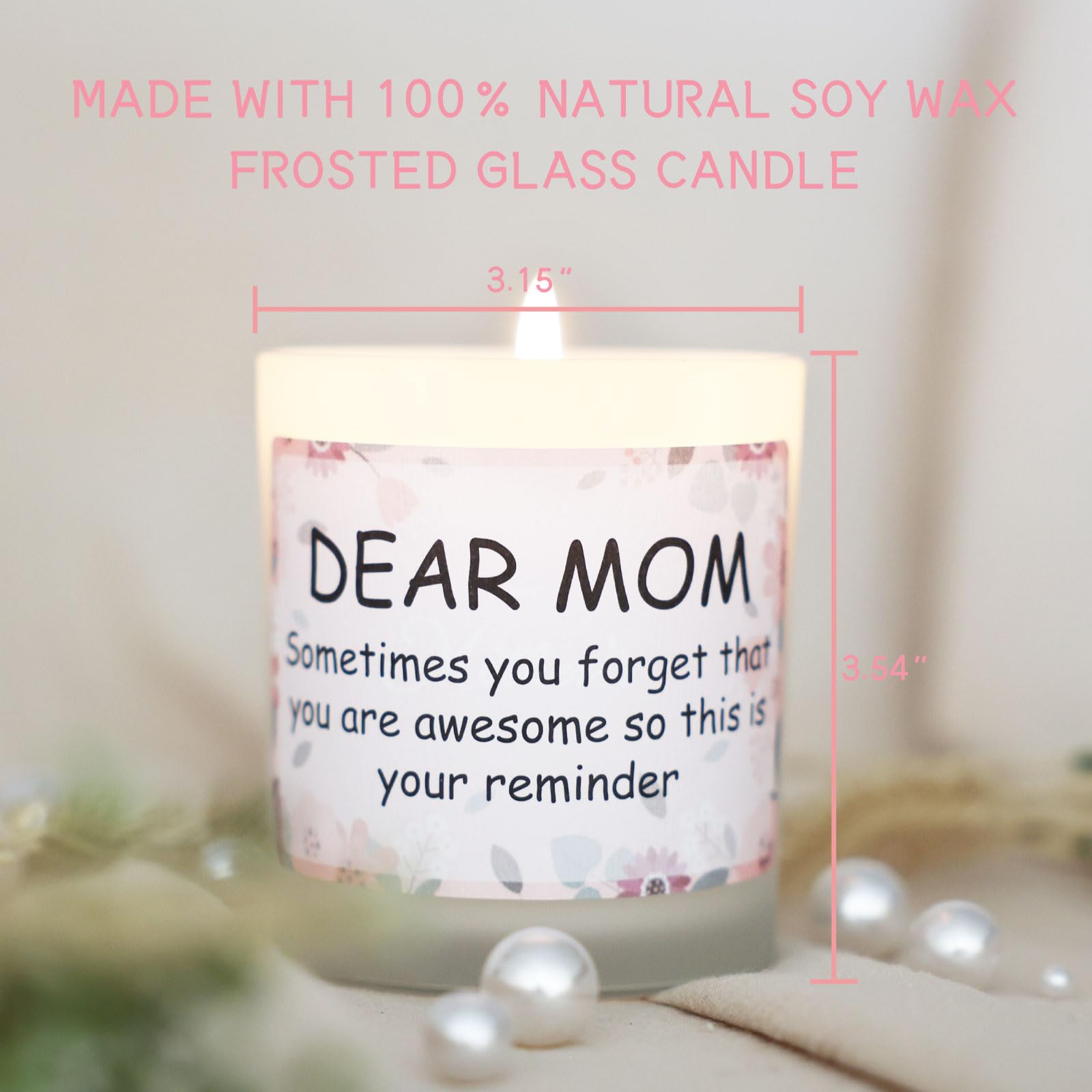 HUAN XI Gifts for Mom - Funny Birthday Gifts for Mom, Handmade Lavender Vanilla Soy Candle for Mom, Christmas Gift for Mom, Funny Cute Mom Birthday Gift Idea from Daughter Son (10oz) StyleC