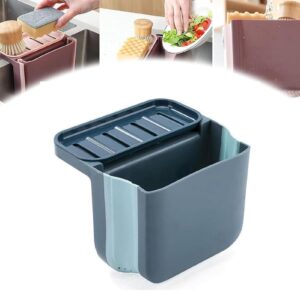 bigjjin dry and wet separation trash can, kitchen trash can for counter top or under sink, collapsible separation hanging telescopic trash can