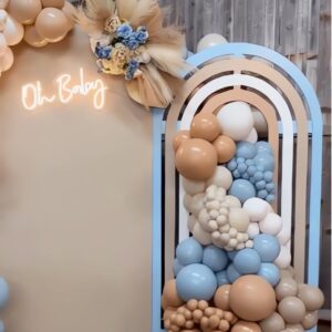 GDSTARS Dusty Baby Blue Balloon Arch Garland Kit 149Pcs Baby Blue Sand Dusty Balloons for Men Boy Baby Shower Bridal Shower Birthday Party Decorations