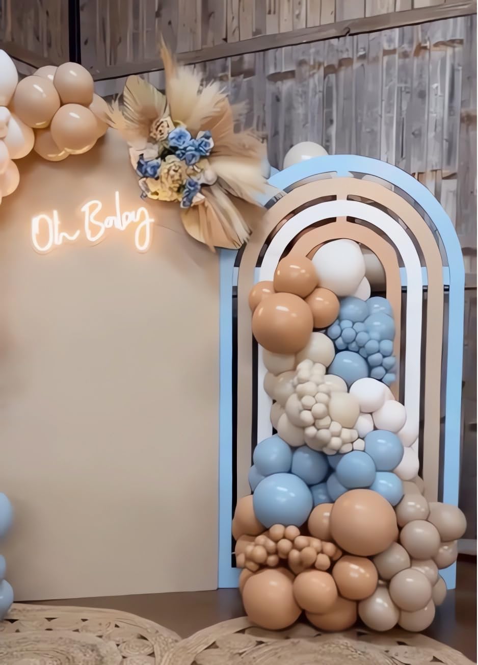 GDSTARS Dusty Baby Blue Balloon Arch Garland Kit 149Pcs Baby Blue Sand Dusty Balloons for Men Boy Baby Shower Bridal Shower Birthday Party Decorations