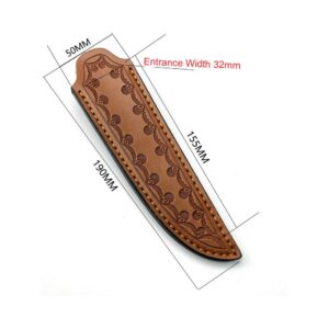 Leather Sheath Fixed Blade Straight Knife Leather Sheath Scabbard Pouch