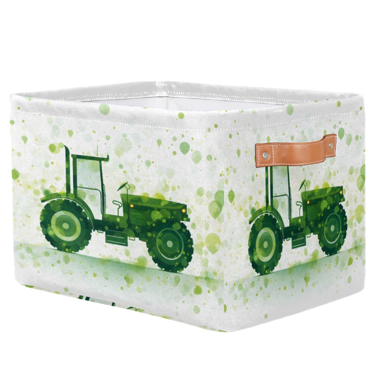 Tractor Foldable Storage Basket Cube with Handles For Child Pet Toy , Home Closets Bedrooms Fabric Collapsible Bin Organizer Box Offices Book shelf canasta para juguetes de niño