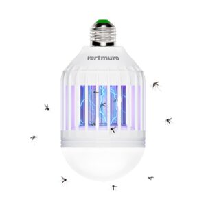 vertmuro bug zapper light bulb, 2-in-1 indoor electric mosquito killer lamp with uv led light, fly insects trap for home entryway balcony patio(1 pack)