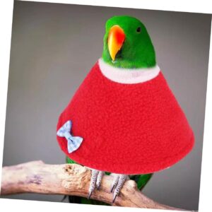 DOITOOL 4 Pcs Parrot Collar Lovebird Cone Collar Pet Recovery Collar Bird Collar Parrot Elizabethan Collars Parrot Recovery Collar Pet Costume Collar Pluma Neck Collar Polar Fleece