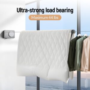 LeeQinersw Clothes Line Retracting Indoor - Non-Sagging Retractable Clothesline Indoor, Portable Laundry Clothes Drying Line for Small Space Balconies, Bedroom, Bathroom