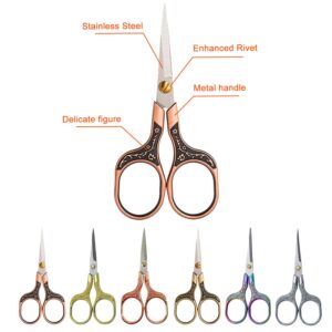 Mini Scissors Stainless Blade Metal Handle 2 Pack Office School Classroom Student Teacher Crafting Fabric Sewing Gift Wrapping All Purpose