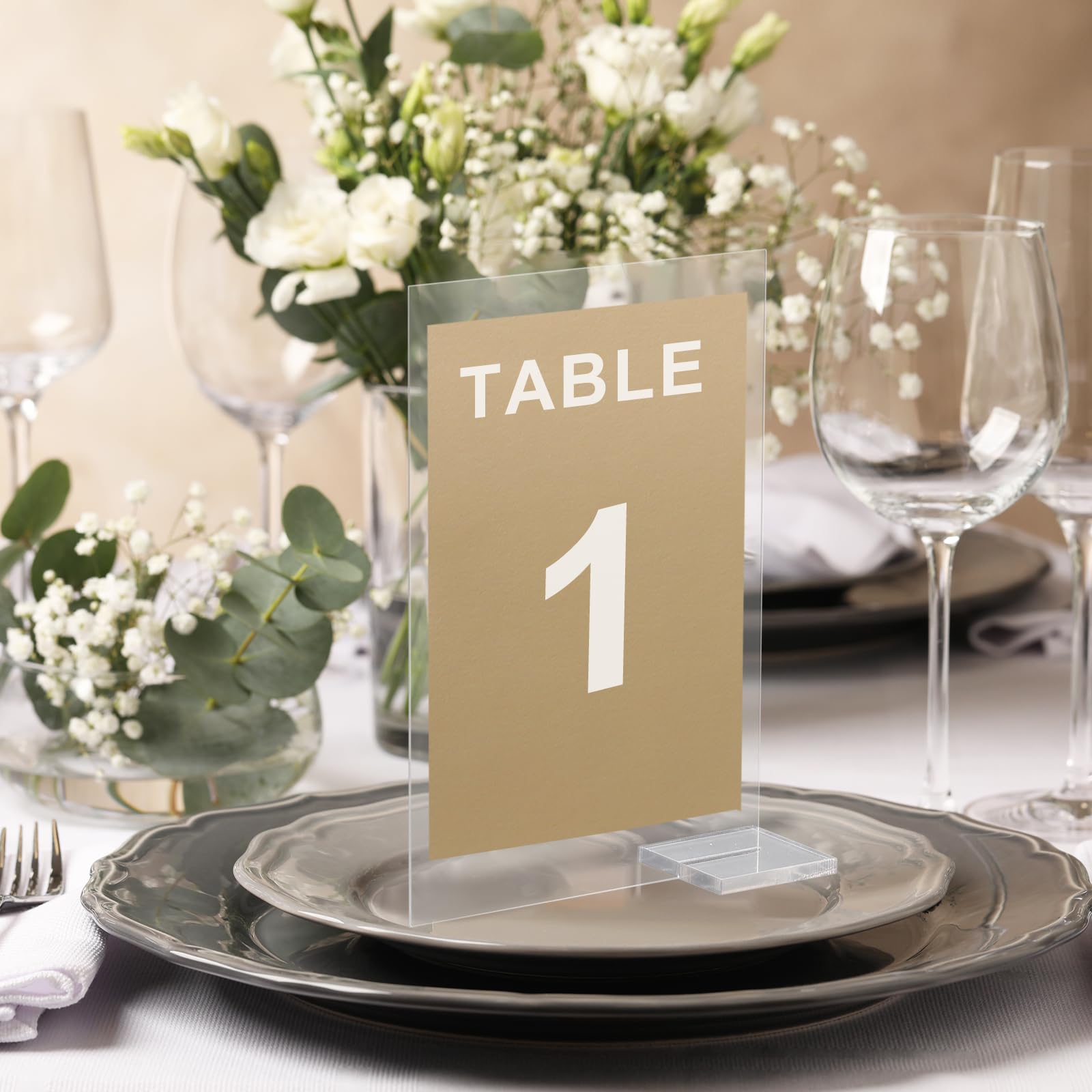 uxcell 30pcs Clear Arch Acrylic Sign with Stand, Acrylic Arch Table Numbers for Wedding Reception Party Restaurant Centerpieces Decor (5.9 Inch x 4 Inch)