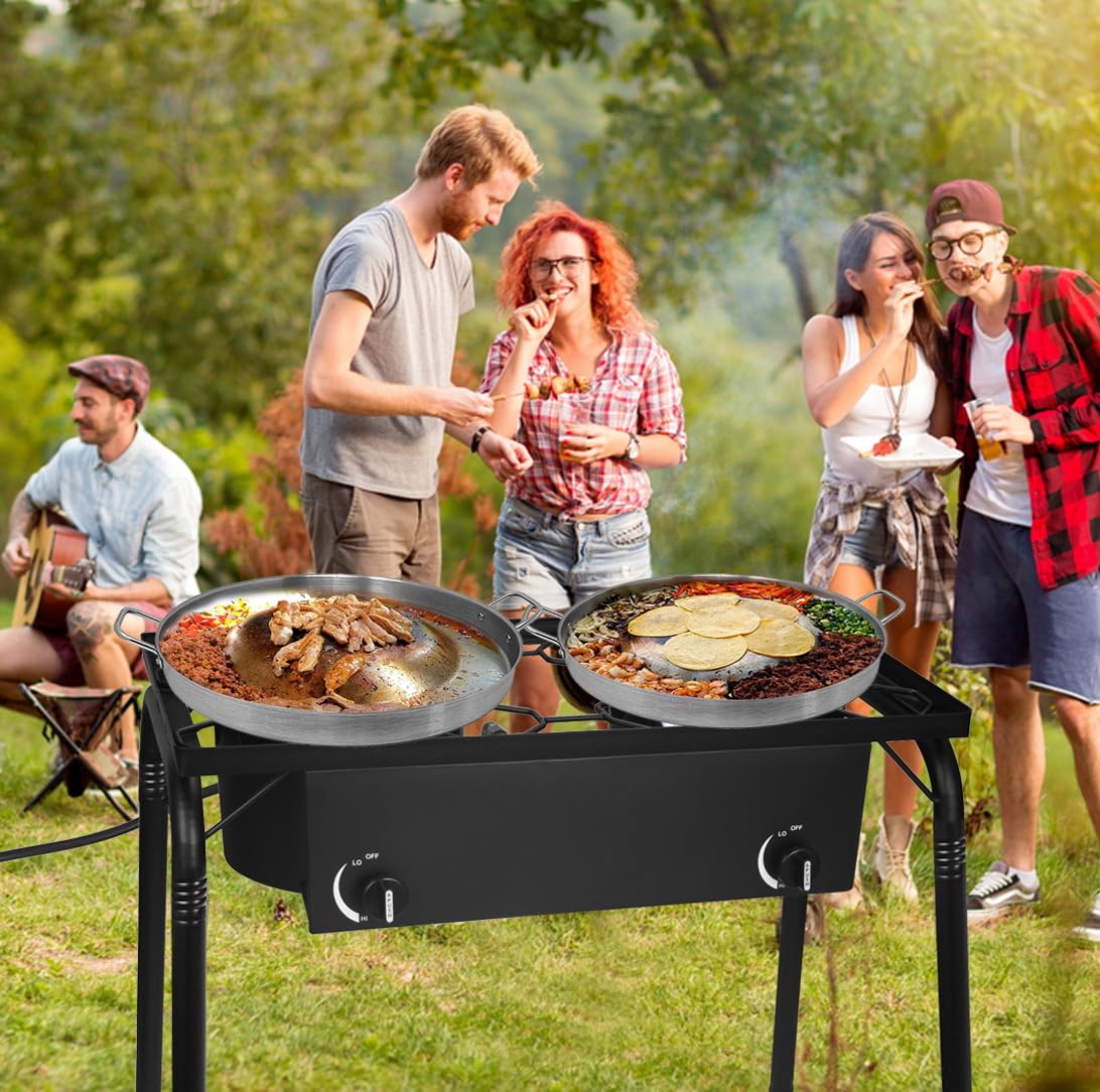 Bene Casa Stainless-Steel 22.4-inch Comal Pan, Belly Up, Rust Free Steel Convex Comal, Outdoor Cooking, Mexican Cuisine, Party Size, Comal,Pan and Serving Platter for Authentic Mexican