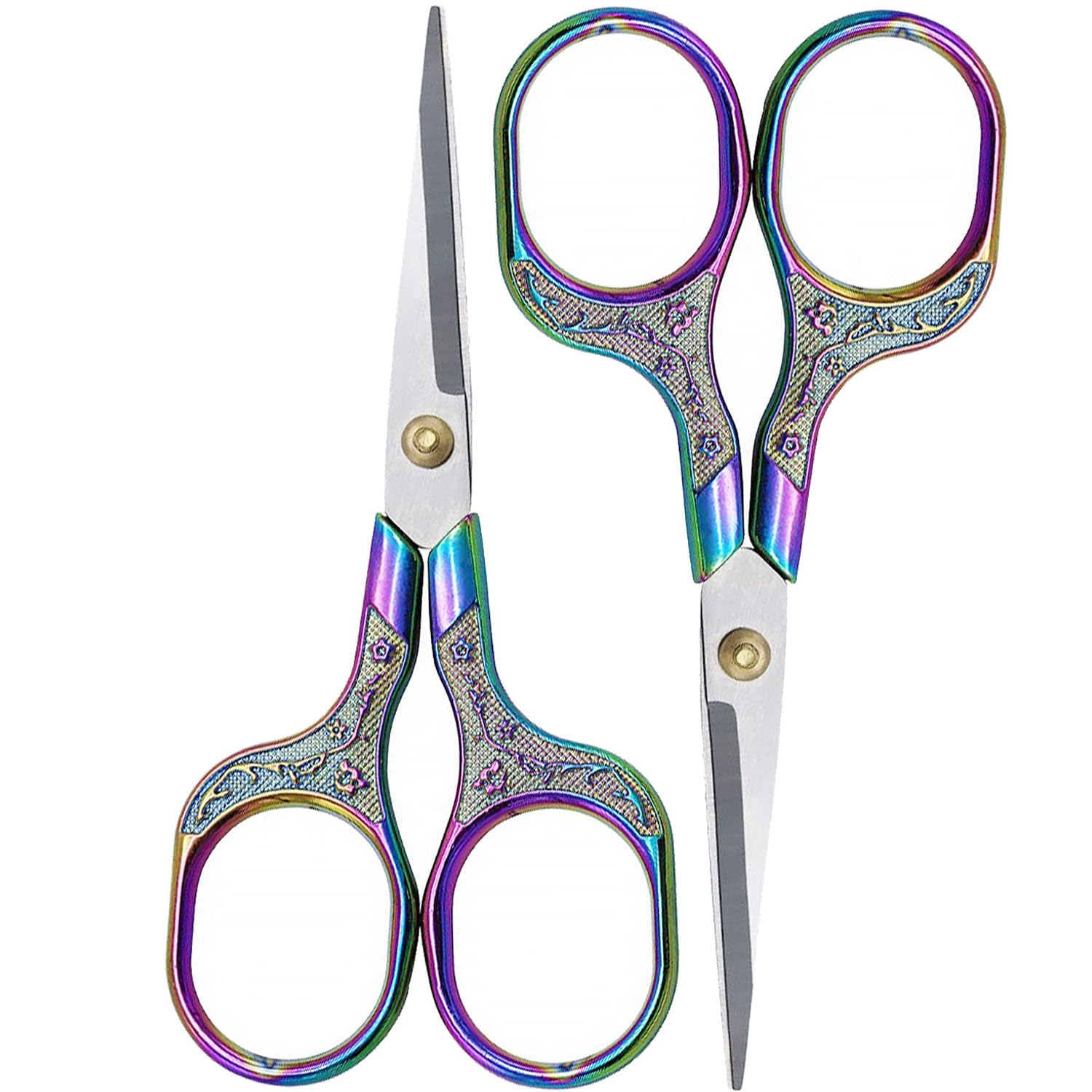 Mini Scissors Stainless Blade Metal Handle 2 Pack Office School Classroom Student Teacher Crafting Fabric Sewing Gift Wrapping All Purpose