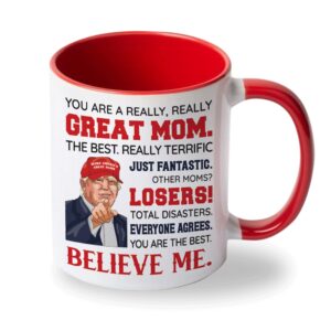 viberty christmas gifts for mom, wife - best mom ever gifts - mom gifts from daughter, son, kids - birthday gifts for mom, new mom - funny gifts ideas for mom - mom ceramic mug 11 oz