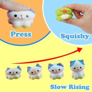 KissFuture Party Favors for Kids 24PCS Animal Squishy Toys,Goodie Bag Stuffers for Kids,Pinata Stuffers,Birthday Gifts for Boys & Girls,Treasure Chest Prizes,Classroom Prizes for Kids