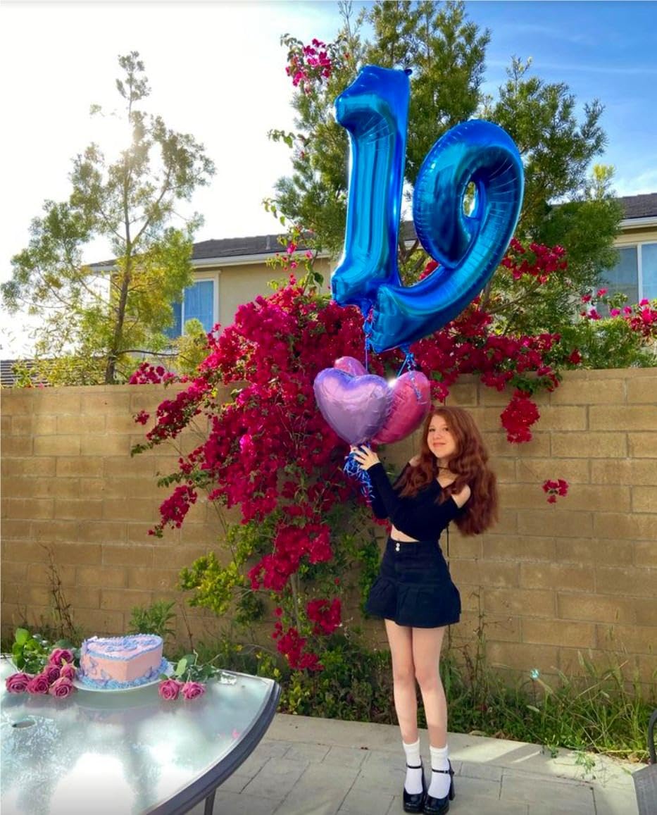 Jumbo Navy Blue Number 1 Balloon 40 Inch, Mylar Foil Number One Balloons for Boy Girl 1st 1 11 21 31 41 51 81 Birthday Party, Giant Balloons Anniversary Graduations Photo Shoot Decorations