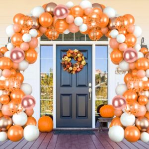 AMOR PRESENT 110PCS Orange Balloons, 12 Inches Dark Orange Latex Balloons for Birthday Wedding Baby Shower Bridal Shower Halloween Autumn Party Decoration