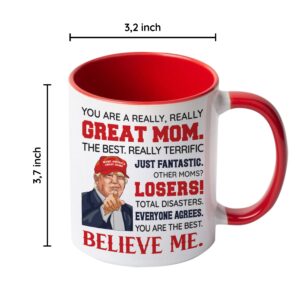 Viberty Christmas Gifts for Mom, Wife - Best Mom Ever Gifts - Mom Gifts from Daughter, Son, Kids - Birthday Gifts for Mom, New Mom - Funny Gifts Ideas For Mom - Mom Ceramic Mug 11 oz