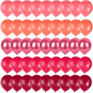 amor present 110 pcs red balloons, 12 inches light red latex balloons garland arch kit for birthday wedding baby shower holiday anniversary christmas vanlentine party decoration