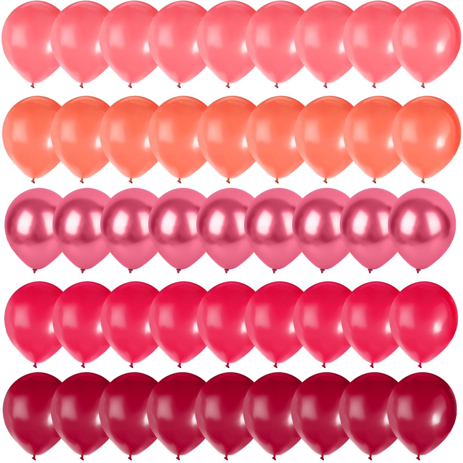 AMOR PRESENT 110 pcs Red Balloons, 12 Inches Light Red Latex Balloons Garland Arch Kit for Birthday Wedding Baby Shower Holiday Anniversary Christmas Vanlentine Party Decoration