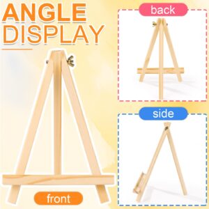 ESRICH 4 Pack 9 Inch Wood Easels, Easel Stand for Painting Canvases, Art, and Crafts, Tripod, Painting Party Easel, Kids Student Tabletop Easels for Painting, Portable Canvas Photo Picture Sign Holder