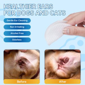 Woyamay Ear Wipes for Pet, 200PCS Pet Ear Cleaning Wipes Wash Cleaner for Dogs Cats - Ear Wipes for Dogs Cats, Remove Ear Wax Dirt Debris for Dogs Cats