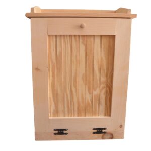 Country Barn Single Tilt-Out Single Trash Cabinet: Efficient and Stylish Trash Cabinet Crafted from Unfinished Pine Wood, is Designed to Hold one13-gallon, Ideal Garbage Can Cabinet