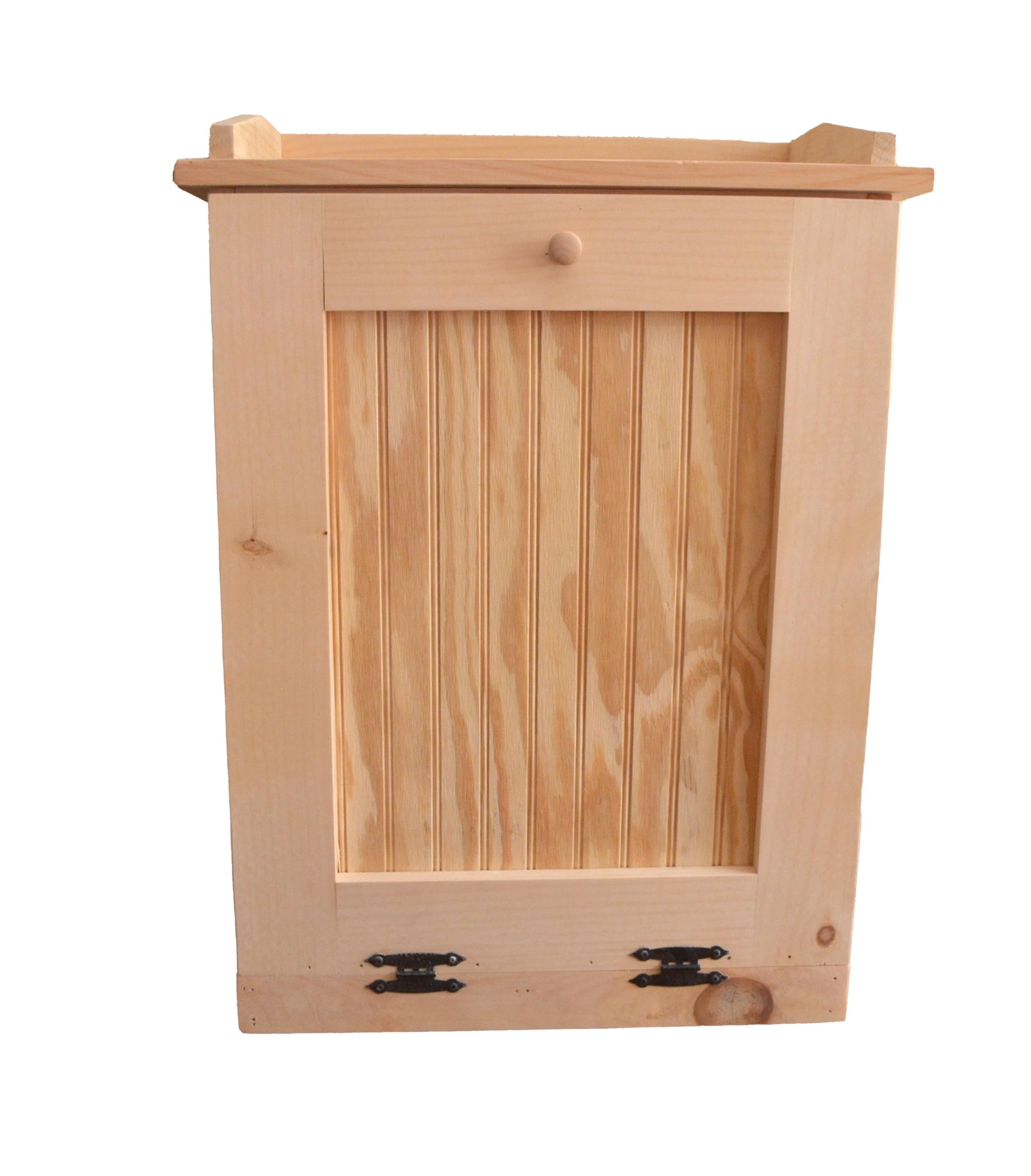 Country Barn Single Tilt-Out Single Trash Cabinet: Efficient and Stylish Trash Cabinet Crafted from Unfinished Pine Wood, is Designed to Hold one13-gallon, Ideal Garbage Can Cabinet