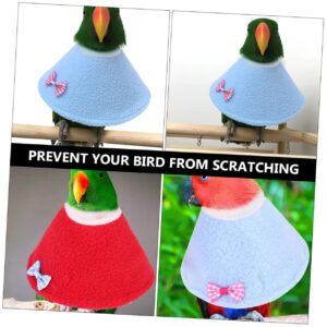 DOITOOL 4 Pcs Parrot Collar Lovebird Cone Collar Pet Recovery Collar Bird Collar Parrot Elizabethan Collars Parrot Recovery Collar Pet Costume Collar Pluma Neck Collar Polar Fleece