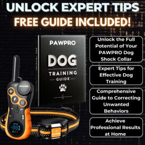 Dog Shock Collar with Remote, Unmatched 4-Mile Range, Night-Light Mode, Training Guide Included, 124 Training Levels & 4 Modes, Beep Vibration Shock, Waterproof Rechargeable, Fits All Dogs, US Tech