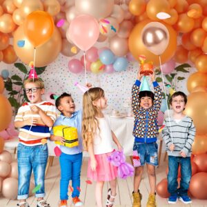 AMOR PRESENT 110PCS Orange Balloons, 12 Inches Dark Orange Latex Balloons for Birthday Wedding Baby Shower Bridal Shower Halloween Autumn Party Decoration