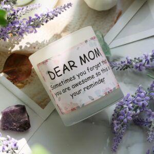 HUAN XI Gifts for Mom - Funny Birthday Gifts for Mom, Handmade Lavender Vanilla Soy Candle for Mom, Christmas Gift for Mom, Funny Cute Mom Birthday Gift Idea from Daughter Son (10oz) StyleC