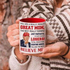 Viberty Christmas Gifts for Mom, Wife - Best Mom Ever Gifts - Mom Gifts from Daughter, Son, Kids - Birthday Gifts for Mom, New Mom - Funny Gifts Ideas For Mom - Mom Ceramic Mug 11 oz