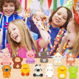 KissFuture Party Favors for Kids 24PCS Animal Squishy Toys,Goodie Bag Stuffers for Kids,Pinata Stuffers,Birthday Gifts for Boys & Girls,Treasure Chest Prizes,Classroom Prizes for Kids