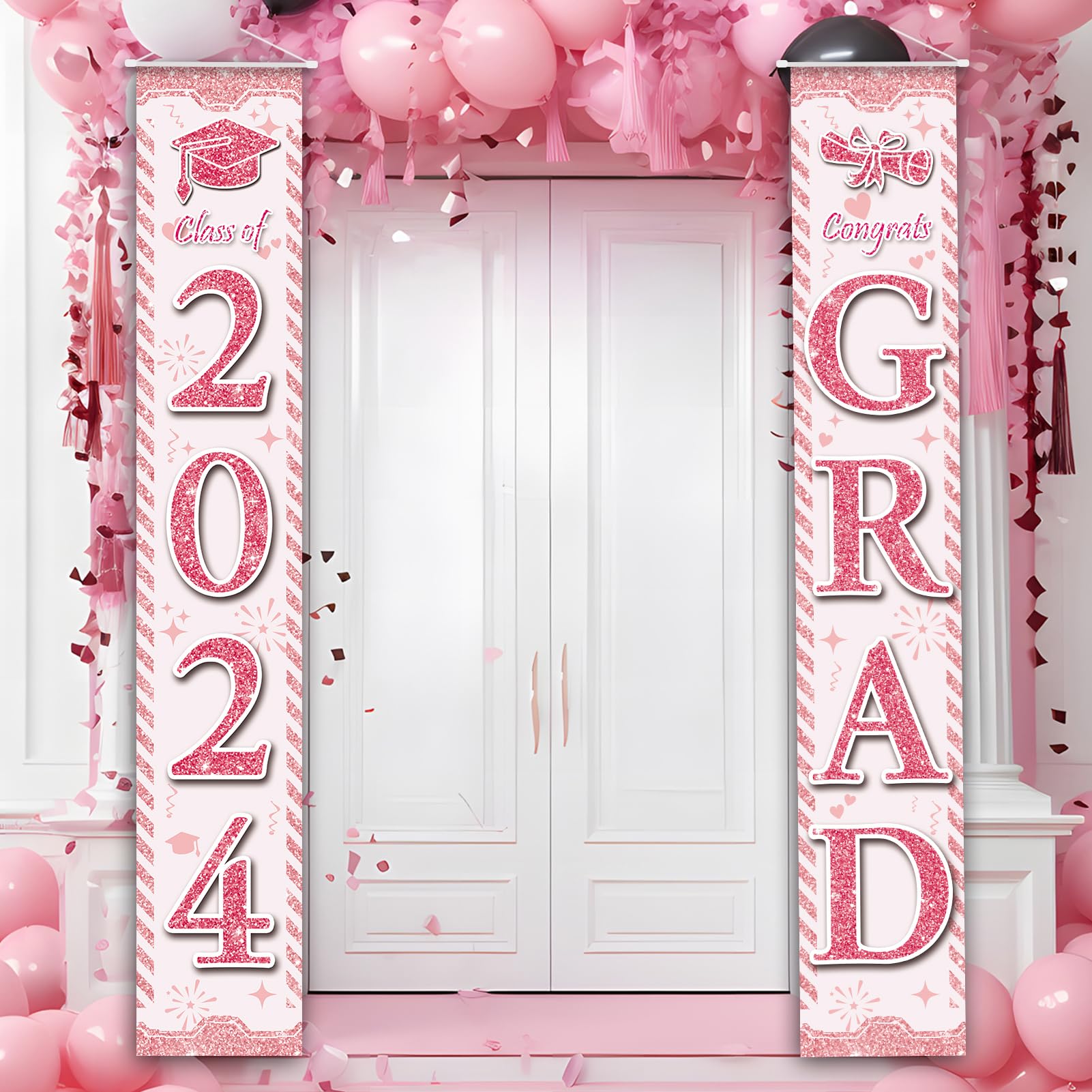 Graduation Decorations 2024 Graduation Banners Porch Door Signs Graduation Party Decorations 2024 Graduation Decorations Class of 2024