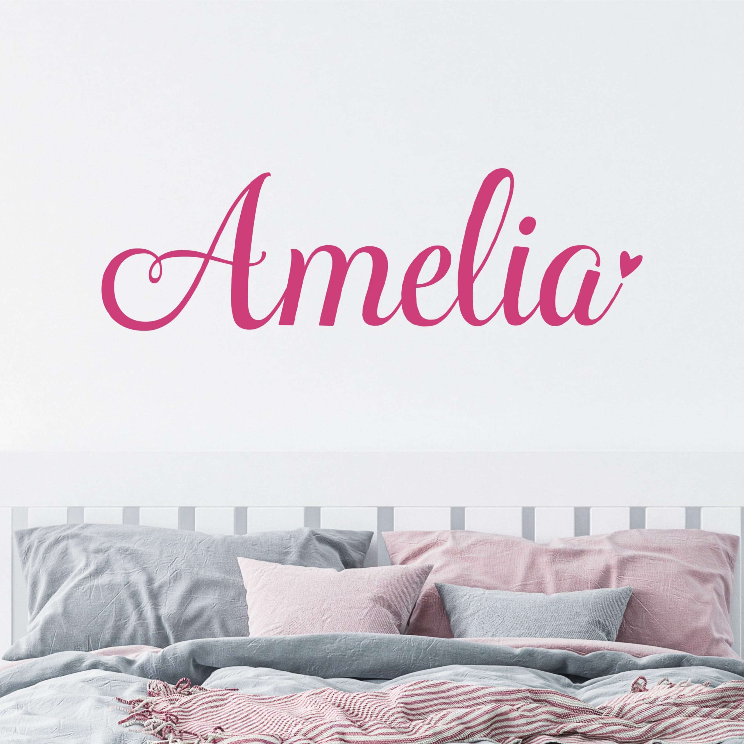 Name Wall Decal Sticker - Multiple Font Custom Baby Name - Nursery Wall Sticker - Baby Girl Baby Boy Room Wall Decor - 130522PRE