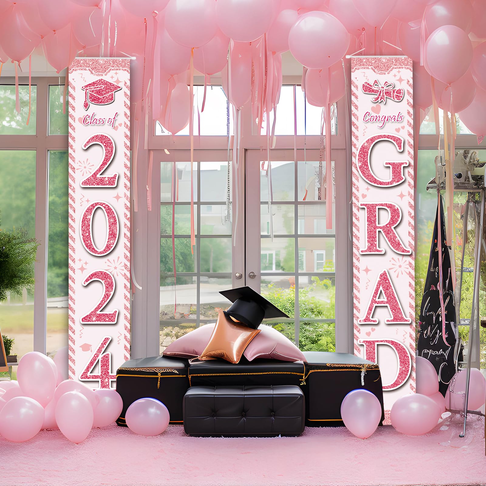 Graduation Decorations 2024 Graduation Banners Porch Door Signs Graduation Party Decorations 2024 Graduation Decorations Class of 2024