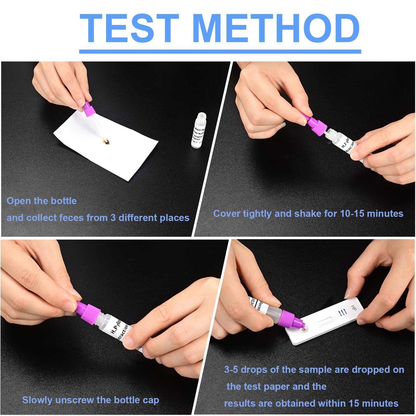 Kueysing Helicobacter Pylori Test Kits, H. Pylori，h. Pylori Stool (Antigen) 10-15 Minutes of Quick Home Testing, The Result is Highly Accurate, Easy to Read and use