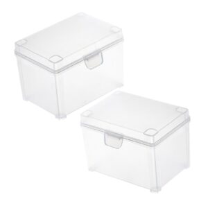 operitacx 2pcs cards mini boxes tarot card case small storage boxes for organizing card holders bead container card cases parts storage flash card photo office plastic