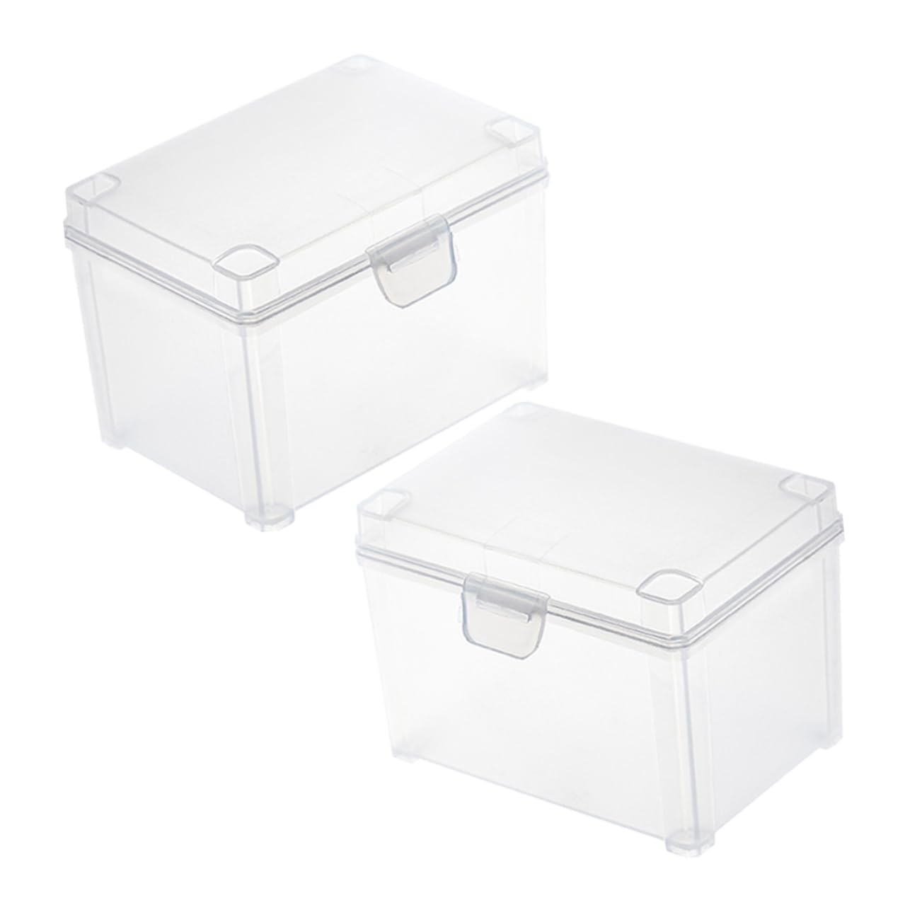 Operitacx 2pcs Cards Mini Boxes Tarot Card Case Small Storage Boxes for Organizing Card Holders Bead Container Card Cases Parts Storage Flash Card Photo Office Plastic