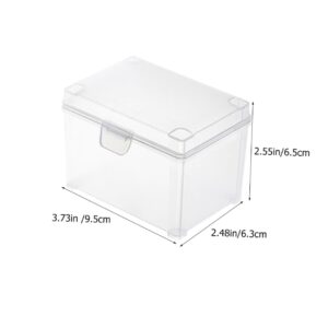 Operitacx 2pcs Cards Mini Boxes Tarot Card Case Small Storage Boxes for Organizing Card Holders Bead Container Card Cases Parts Storage Flash Card Photo Office Plastic