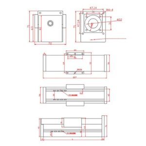 Linear Actuator, Aluminum Alloy Linear Actuator Slide with High Performance for Precise Positioning for Engineer (KCBX1605)