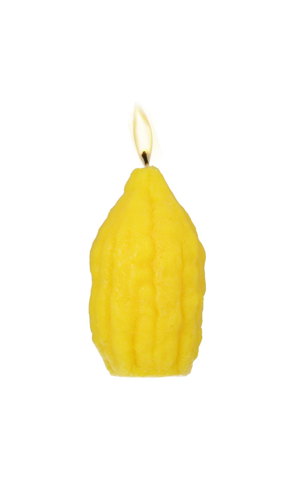 SHALHEVET LIGHT Havdalah Candle - Etrog Shaped | Elegant Jewish Candle for Havdalah | Kosher Wax, Handcrafted Design, Long-Burning | Unique Etrog Candle for Jewish Traditions & Shabbat End