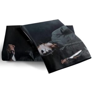 Anime Bedding 3 Piece (1 Duvet Cover + 2 Pillow Cases) Bedroom Decoration Soft, Comfortable and Breathable,Anime Horror Movie Bedding Sets (Twin 68x86in + 20x30in*2,07)