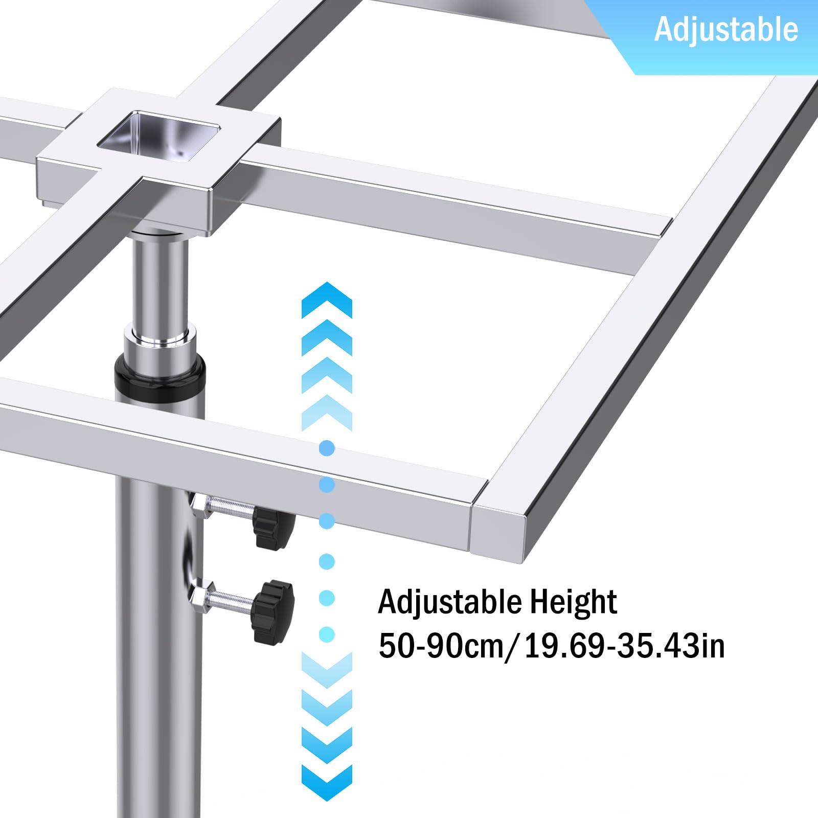 huyear Upgraded Movable Rotating Paint Rack with Wheels, Stable Lifting Spray Paint Rack Stainless Steel 360 Degrees Rotating Paint Stand for Spraying Door and Car Body