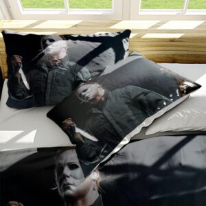 Anime Bedding 3 Piece (1 Duvet Cover + 2 Pillow Cases) Bedroom Decoration Soft, Comfortable and Breathable,Anime Horror Movie Bedding Sets (Twin 68x86in + 20x30in*2,07)